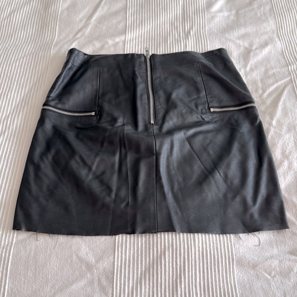 Olivaceous Black Faux Leather Mini Skirt Size Small - Picture 2 of 6